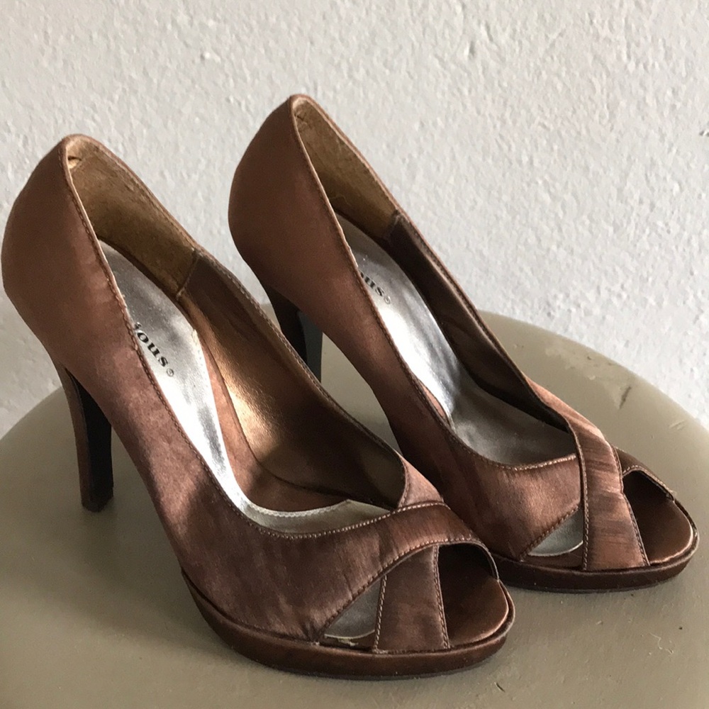 Shimmering Brown Heels